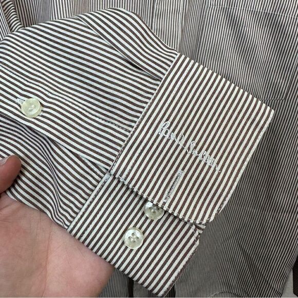 Vintage Paul Smith London Pinstripe Dress Shirt 17 - Picture 6 of 9